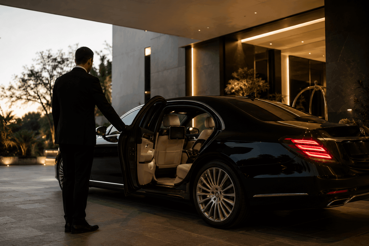 Professional chauffeur and luxury transport service