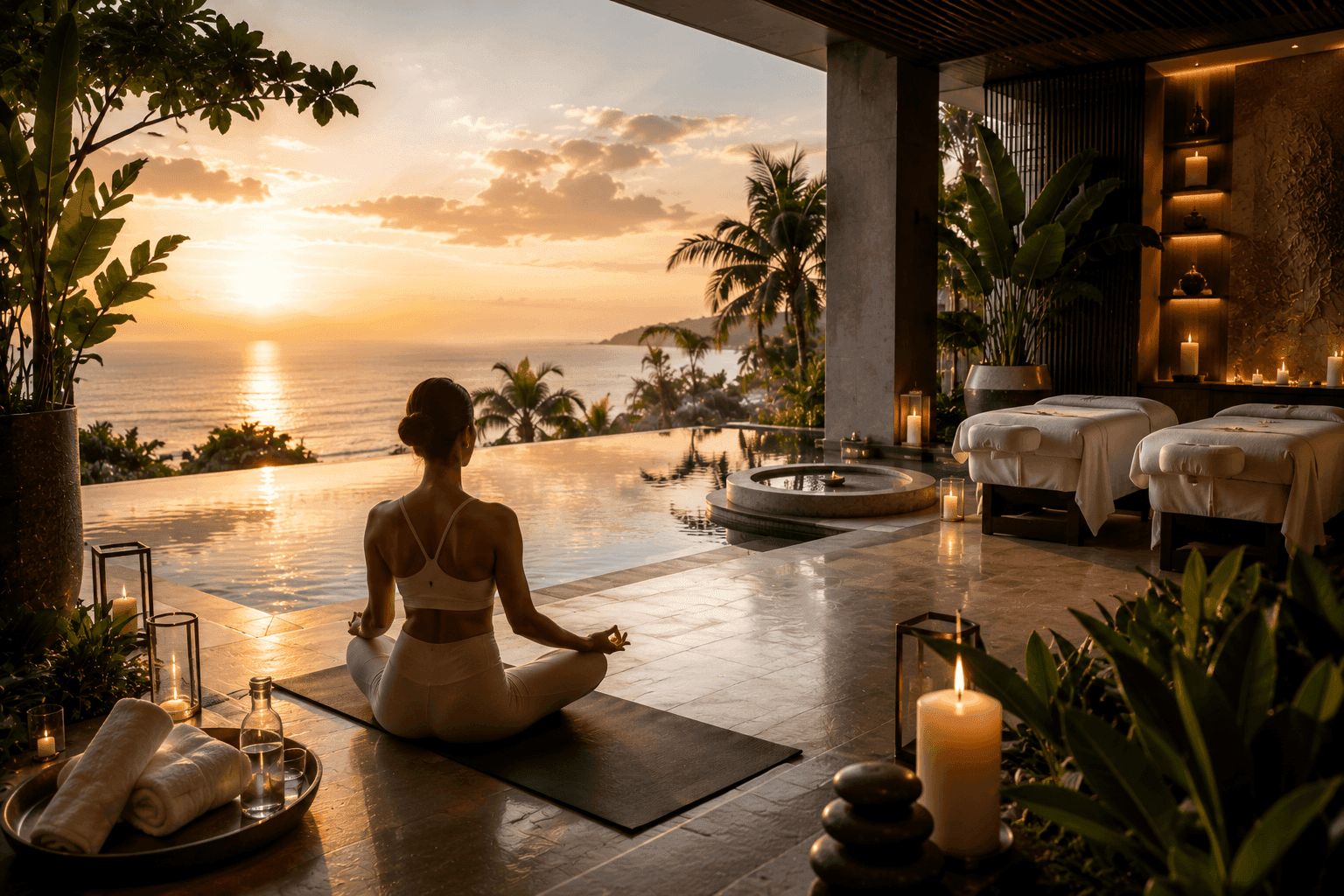 Spa day and restorative wellness experience