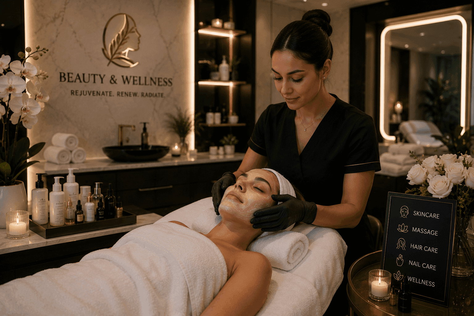 In-home wellness and beauty service for premium clients